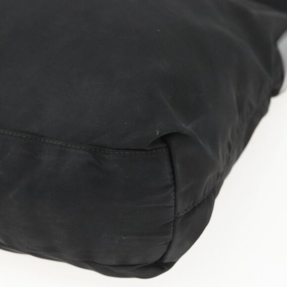 Authentic PRADA Shoulder Bag Nylon Black Silver - Picture 2 of 16